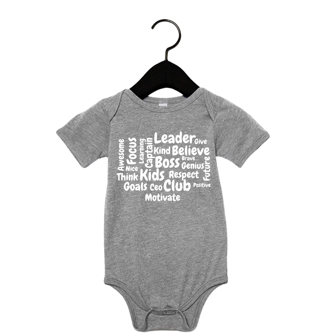 Boss Word Cloud | Infant Onesie Tee