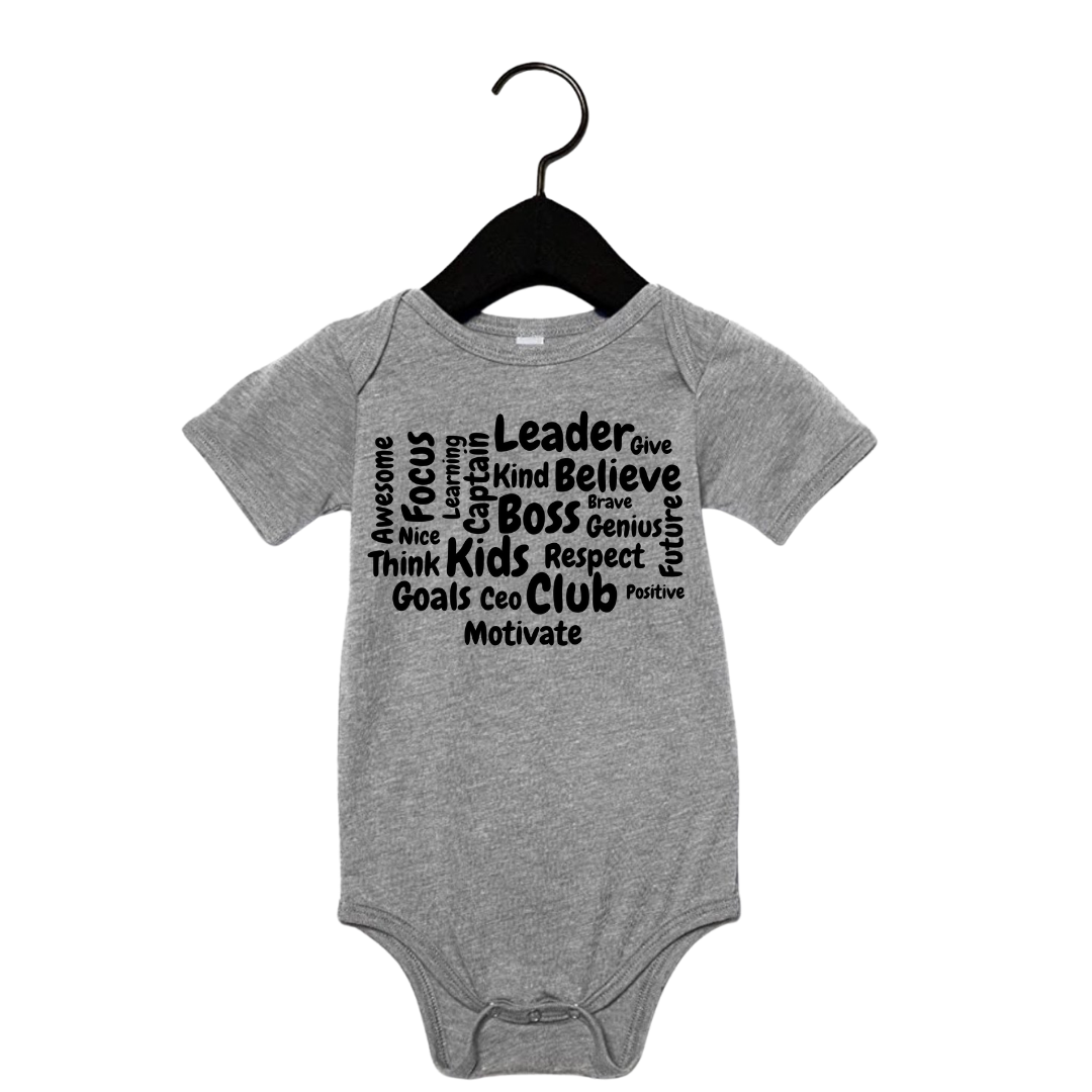 Boss Word Cloud | Infant Onesie Tee