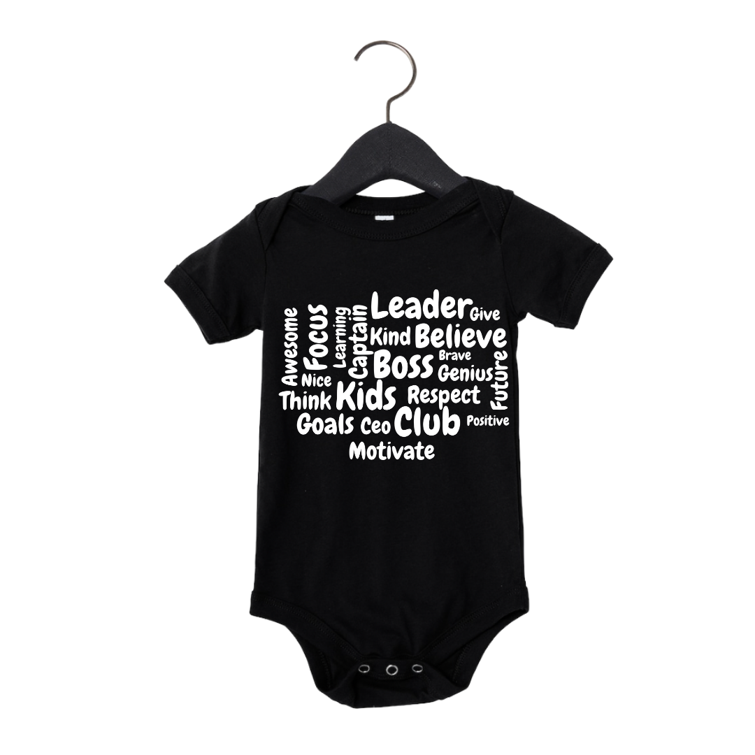 Boss Word Cloud | Infant Onesie Tee