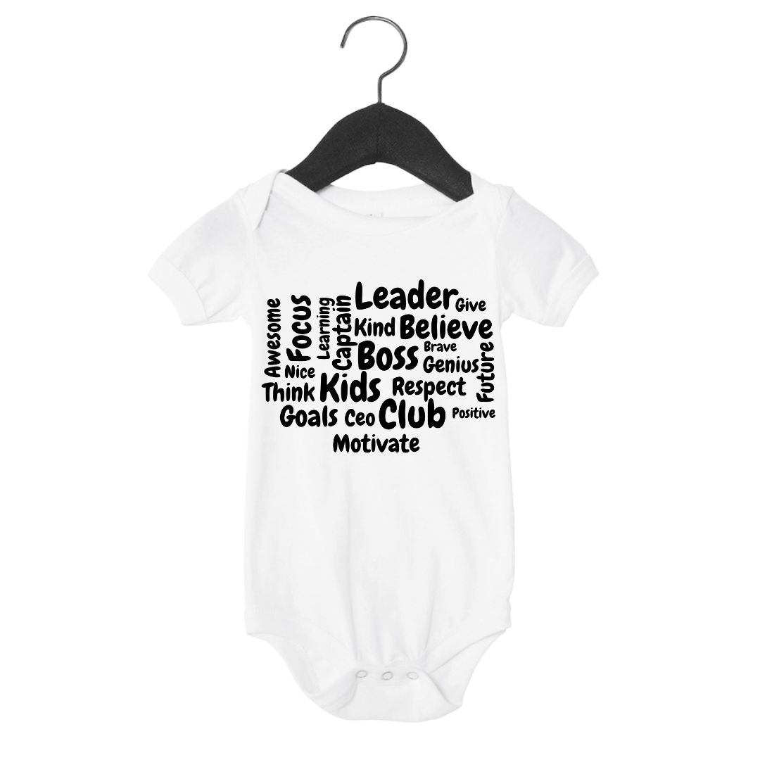 Boss Word Cloud | Infant Onesie Tee
